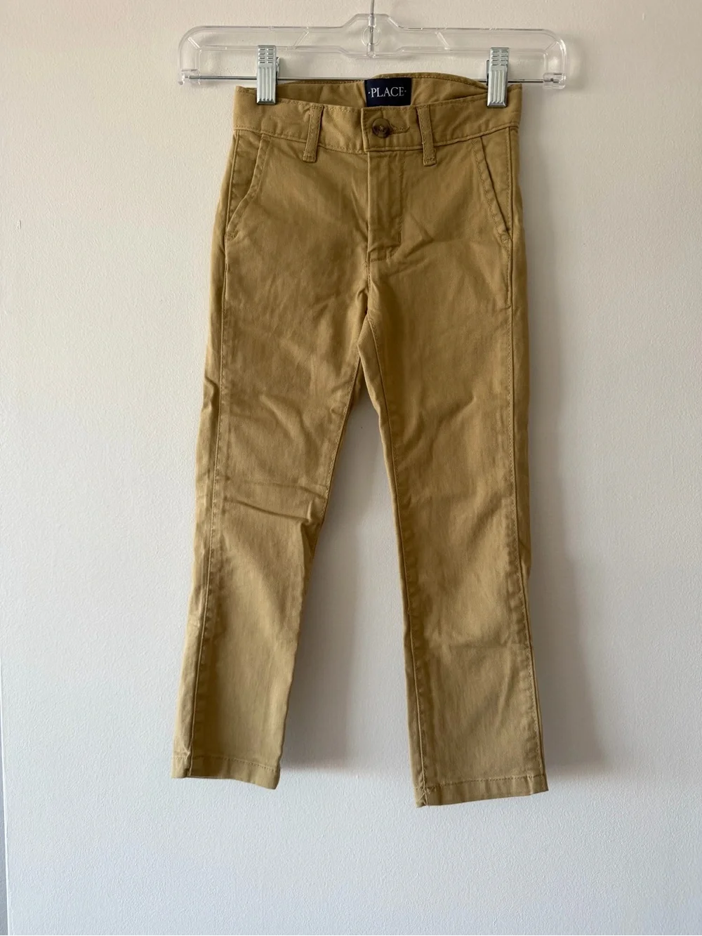 NWT The Children’s Place Boys 5 Slim Flax Khaki Chino Pants School Uniform